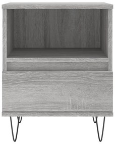 vidaXL Κομοδίνα 2 τεμ. Γκρι Sonoma 40 x 35 x 50 εκ. από Επεξεργ. Ξύλο