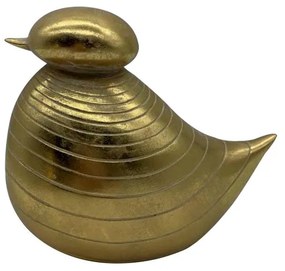 Διακοσμητικό Πουλί Gorrion 3 021860 15x8,5xH13,5cm Gold Polyresin