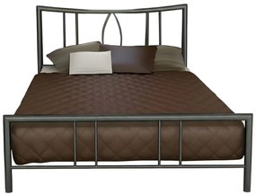 Κρεβάτι Carol-90x200-Ασημί Σφυρίλατο-Με ποδαρικό