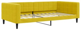 vidaXL Καναπές Κρεβάτι με Στρώμα Κίτρινο 100 x 200 εκ. Βελούδινος