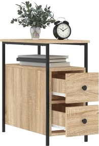 vidaXL Κομοδίνα 2 τεμ. Sonoma Δρυς 30 x 60 x 60 εκ. από Επεξεργ. Ξύλο