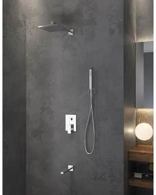 Karag DELOS Chrome Σετ Μπαταρίας Εντοιχισμού Ντους Χρωμέ PVC Plastic, Κράμα Ορειχάλκου CFT205