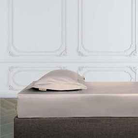 Σεντόνι 2257 Με Λάστιχο Beige Greenwich Polo Club Υπέρδιπλo 160x235cm 100% Cotton Satin