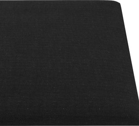 vidaXL Κεφαλάρι Τοίχου 12 pcs Μαύρο 90 x 15 cm ύφασμα