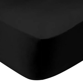 Κατωσέντονο Cotton Feelings με λάστιχο 111 Black Διπλό (160x200+30)