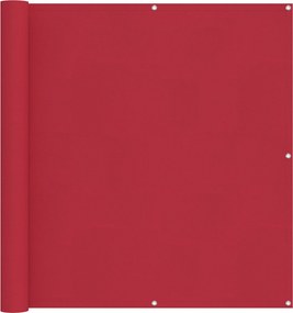 vidaXL Οθόνη Μπαλκονιού Κόκκινο 110 x 600 εκ Ύφασμα Όξφορντ