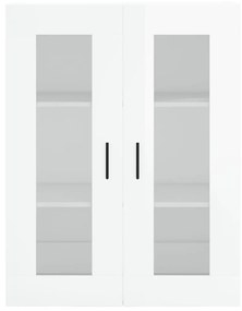 vidaXL Ντουλάπια Τοίχου 2 τεμ. Γυαλιστερό Λευκό από Επεξεργασμένο ξύλο