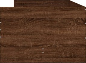 vidaXL Πλαίσιο Κρεβατιού Με Συρτάρια Καφέ Δρυς 75x190 εκ Small Single