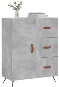vidaXL Ντουλάπι Γκρι Σκυροδέματος 69,5x34x90 εκ. Επεξεργασμένο Ξύλο