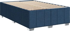 vidaXL Πλαίσιο Κρεβατιού χωρίς στρώμα Μπλε 120x190 εκ. Υφασμάτινο
