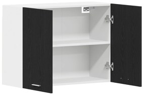 vidaXL Κρεμαστό Ντουλάπι  Μαύρη Βελανιδιά - 80x31x60 εκ. - Φτιαγμένο από Επεξεργασμένο Ξύλο