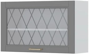 Ντουλάπι κρεμαστό Tahoma V5-90-1KSP με βιτρίνα-Γραφίτης