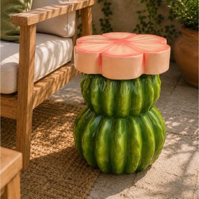 ΒΟΗΘΗΤΙΚΆ ΤΡΑΠΕΖΆΚΙΑ ΚΉΠΟΥ SIDE TABLE FLOWER 40CM PINK