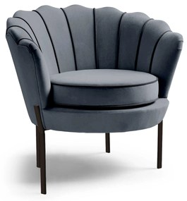 Πολυθρόνα βελούδινη γκρι ANGELO 73Χ75Χ45 DIOMMI 60-20335 DIOMMI-60-20335