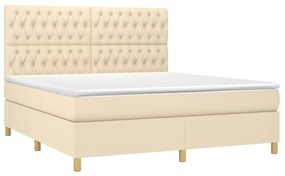 ΚΡΕΒΑΤΙ BOXSPRING ΜΕ ΣΤΡΩΜΑ ΚΡΕΜ 180X200 ΕΚ. ΥΦΑΣΜΑΤΙΝΟ 3142598