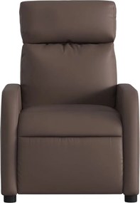vidaXL Πολυθρόνα Ανακλινόμενη Καφέ από Συνθετικό Δέρμα