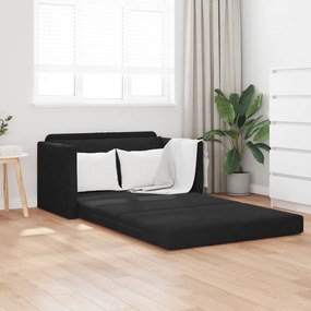 vidaXL Καναπές-κρεβάτι 2 σε 1 Μαύρος 124x204x61 εκ. Βελούδινος
