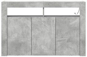 vidaXL Συρτάρι Γκρι από Μηχανικά Ξύλο 116 x 30 x 75 εκ. Ορθογώνιο