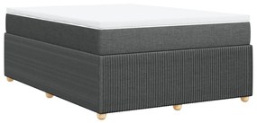 ΚΡΕΒΑΤΙ BOXSPRING ΜΕ ΣΤΡΩΜΑ ΣΚΟΥΡΟ ΓΚΡΙ 140X200 ΕΚ ΥΦΑΣΜΑΤΙΝΟ 3285575