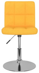 vidaXL Καρέκλες Τραπεζαρίας Περιστρεφόμενες 6 τεμ Κίτρινες Υφασμάτινες