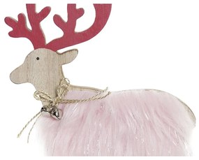 Χριστουγεννιάτικο Στολίδι DKD Home Decor πολυεστέρας MDF Τάρανδος (23 x 5 x 16 cm) (4 Μονάδες)