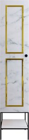 Μονοφυλλη Ντουλαπα Λευκο/Μαυρο/Χρυσο MARTIN 50x42x200