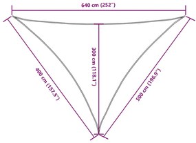 ΠΑΝΙ ΣΚΙΑΣΗΣ ΤΡΙΓΩΝΟ ΛΕΥΚΟ 4 X 5 X 6,4 Μ. ΑΠΟ ΎΦΑΣΜΑ OXFORD 135294