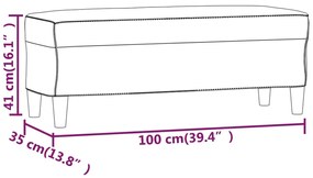 Πάγκος Σκούρο Πράσινο 100x35x41 εκ. Βελούδινος - Πράσινο