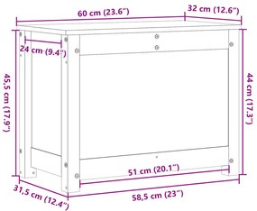 ΚΟΥΤΙ ΑΠΟΘΗΚΕΥΣΗΣ ΜΑΥΡΟ 60X32X45,5 ΕΚ ΑΠΟ ΜΑΣΙΦ ΞΥΛΟ ΠΕΥΚΟΥ 823546