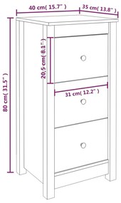 ΝΤΟΥΛΑΠΙΑ 2 ΤΕΜ. ΜΑΥΡΑ 40X35X80 ΕΚ. ΑΠΟ ΜΑΣΙΦ ΞΥΛΟ ΠΕΥΚΟΥ 813748