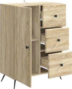 vidaXL Πλαϊνό γραφείο Sonoma Δρυς 66 x 34,5 x 90 εκ Επεξεργασμένο Ξύλο