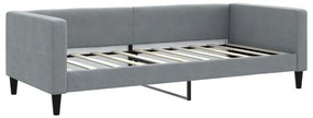 vidaXL Καναπές Κρεβάτι Συρόμενος Αν. Γκρι 90x190 εκ.Ύφασμα &amp; Συρτάρια