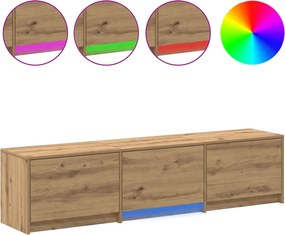 vidaXL Τηλεοπτική βιβλιοθήκη με LED 165 x 34 x 40 εκ.