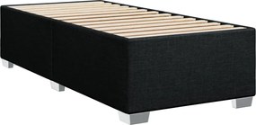 vidaXL Κρεβάτι Boxspring με Στρώμα Μαύρο 90x200 εκ. Υφασμάτινο
