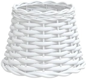 vidaXL Καπέλο Φωτιστικού Λευκό Ø20x15 εκ. από Wicker