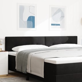vidaXL LED Κεφαλάρι με Κουμπιά Μαύρο 100 εκ Βελούδο