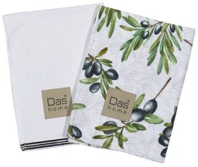 Ποτηρόπανα 0635 (Σετ 2τμχ) Multi Das Home 40x65cm Microfiber