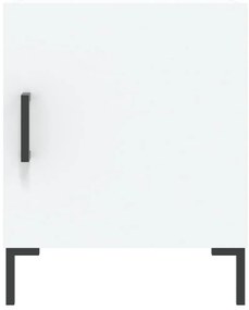 vidaXL Κομοδίνο Λευκό 40 x 40 x 50 εκ. από Επεξεργασμένο Ξύλο