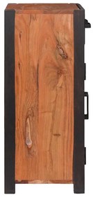 vidaXL Πλαϊνό γραφείο 2 pcs Καφέ 110 x 30 x 75 εκ Μασίφ ξύλο ακακίας