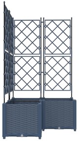 vidaXL Γλάστρα Κήπου με Πέργκολα 3 τεμ Γκρι 80x80x143 εκ