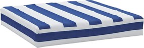 vidaXL Μαξιλάρια Παλέτας 2 τεμ. Μπλε &amp; Λευκά Ριγέ από Ύφασμα Oxford