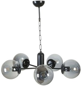 Φωτιστικό Οροφής Bankok 846STL5184 Φ45x70cm 5xE27 40W Black Opviq