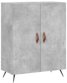 vidaXL Ντουλάπι Γκρι Σκυροδέματος 69,5x34x180 εκ. Επεξεργασμένο Ξύλο