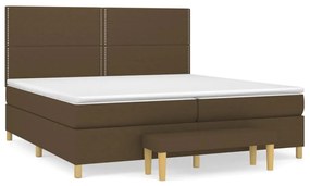 ΚΡΕΒΑΤΙ BOXSPRING ΜΕ ΣΤΡΩΜΑ ΣΚΟΥΡΟ ΚΑΦΕ 200X200 ΕΚ. ΥΦΑΣΜΑΤΙΝΟ 3137104