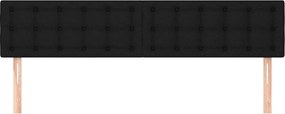 vidaXL Κεφαλάρια Μαύρα 160x5x78/88 εκ. Ύφασμα