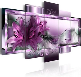 Πίνακας - Purple Lilies 100x50