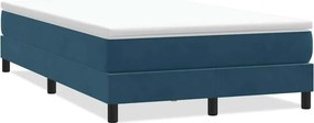 vidaXL Box Spring Κρεβάτι χωρίς στρώμα Σκούρο μπλε Βελούδινο