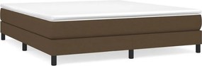 vidaXL Κρεβάτι Boxspring με Στρώμα Σκούρο Καφέ 180x200 εκ Υφασμάτινο