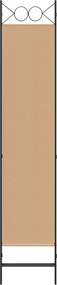 vidaXL 3-Panel Room Divider Μπεζ 120 x 200 cm Ύφασμα