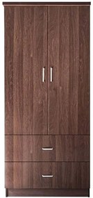 Ντουλάπα Closet Walnut Ε8384,3 80x50x180cm Δίφυλλη Μελαμίνη